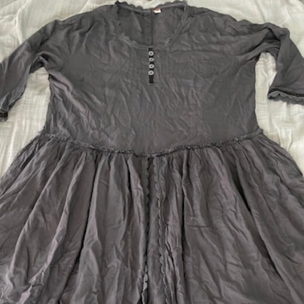 Ewa I Walla Dress Black Sample XL X-Large Viscose Goth Lagenlook NWOT Like New